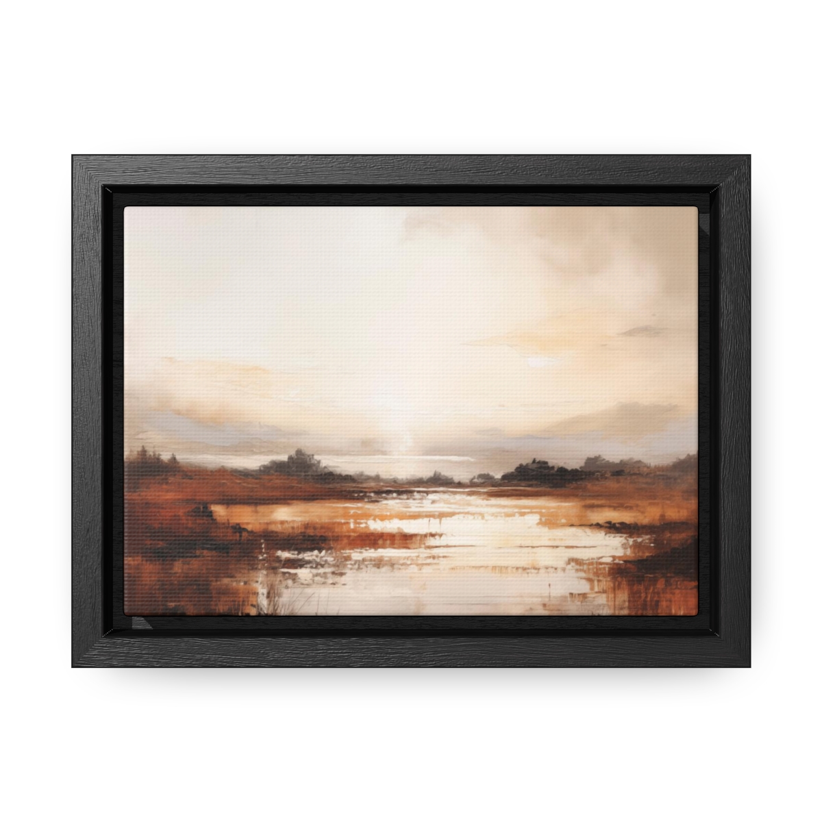 Coastal Serenity at Dusk: Sunset | Framed Gallery Canvas