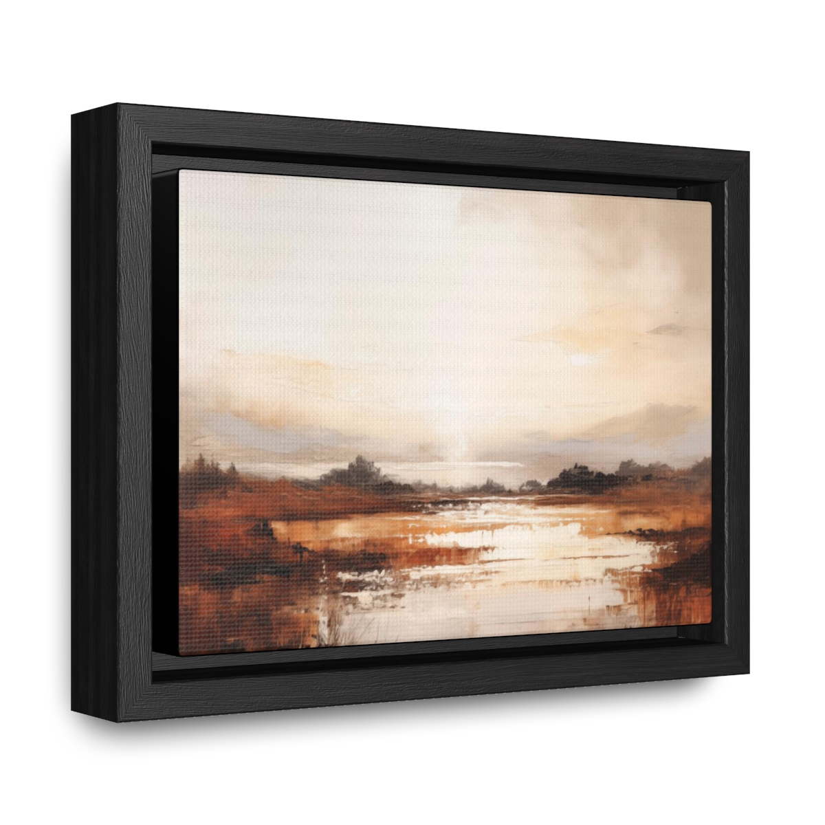 Coastal Serenity at Dusk: Sunset | Framed Gallery Canvas