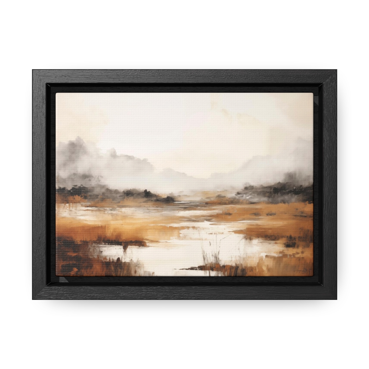 Coastal Serenity at Dusk: Fog | Framed Gallery Canvas