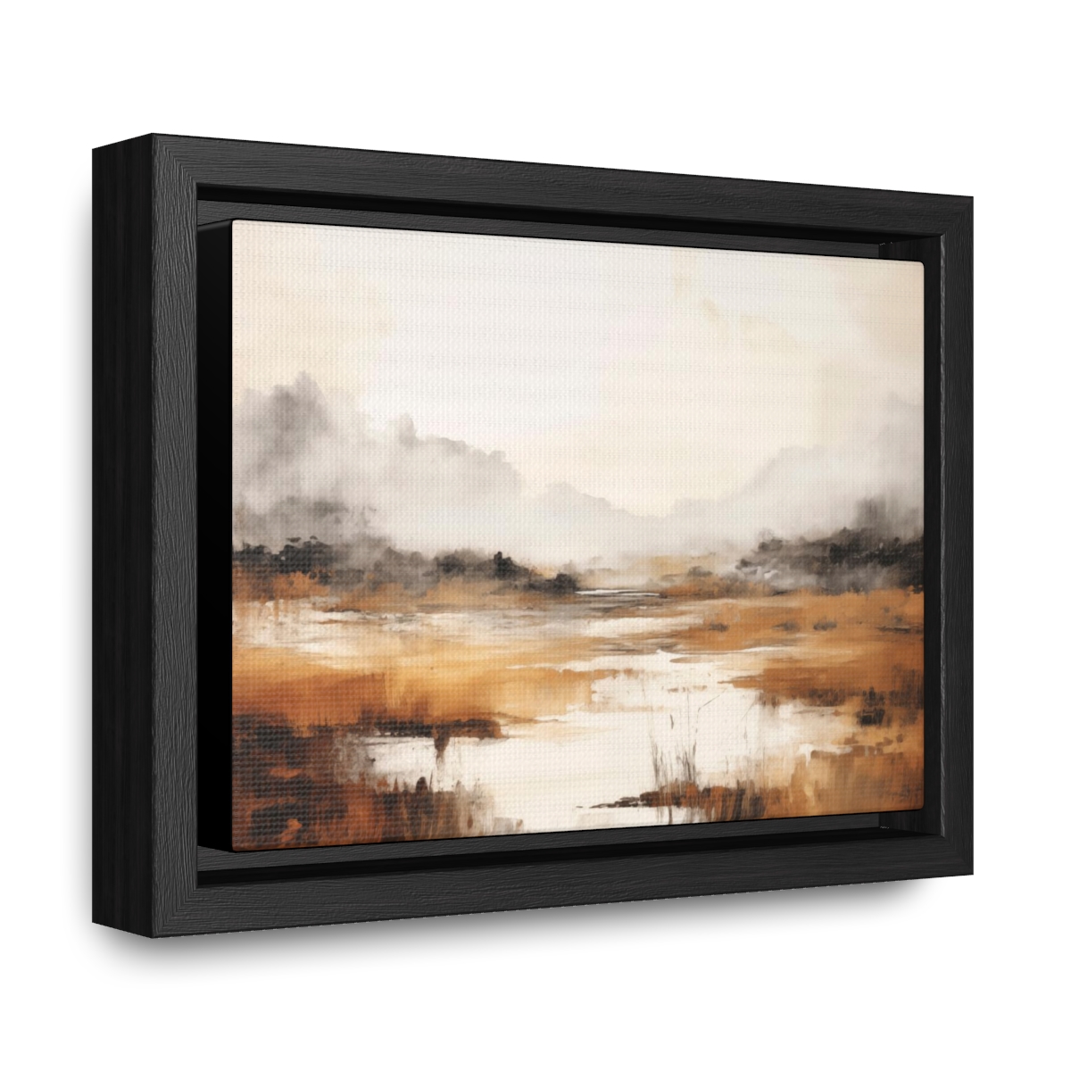 Coastal Serenity at Dusk: Fog | Framed Gallery Canvas