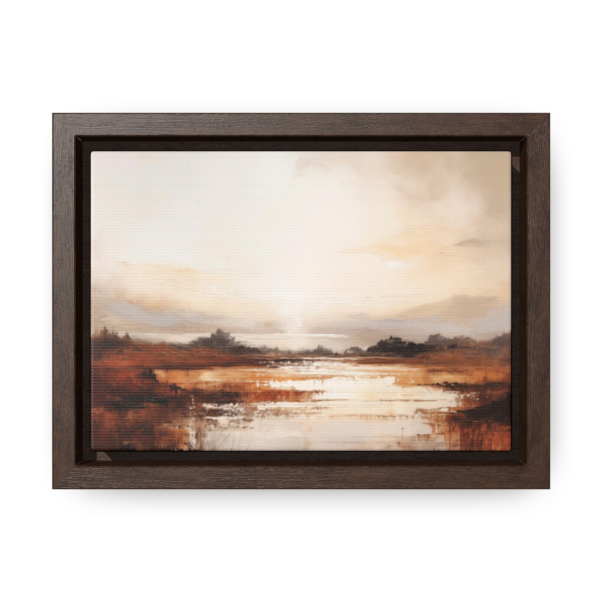 Coastal Serenity at Dusk: Sunset | Framed Gallery Canvas