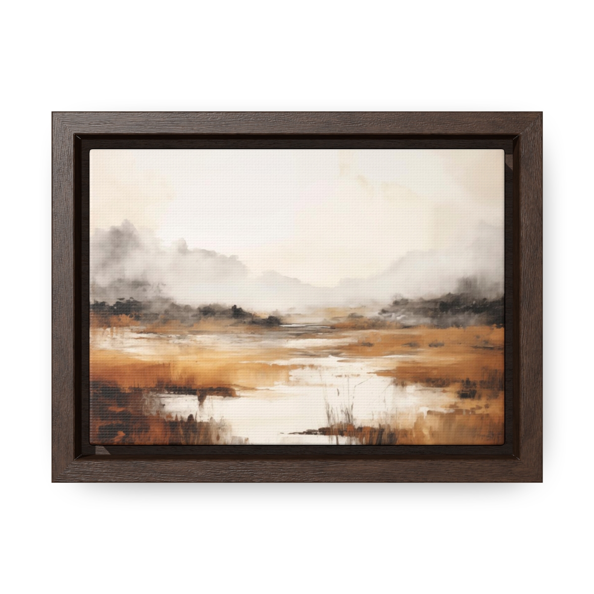 Coastal Serenity at Dusk: Fog | Framed Gallery Canvas