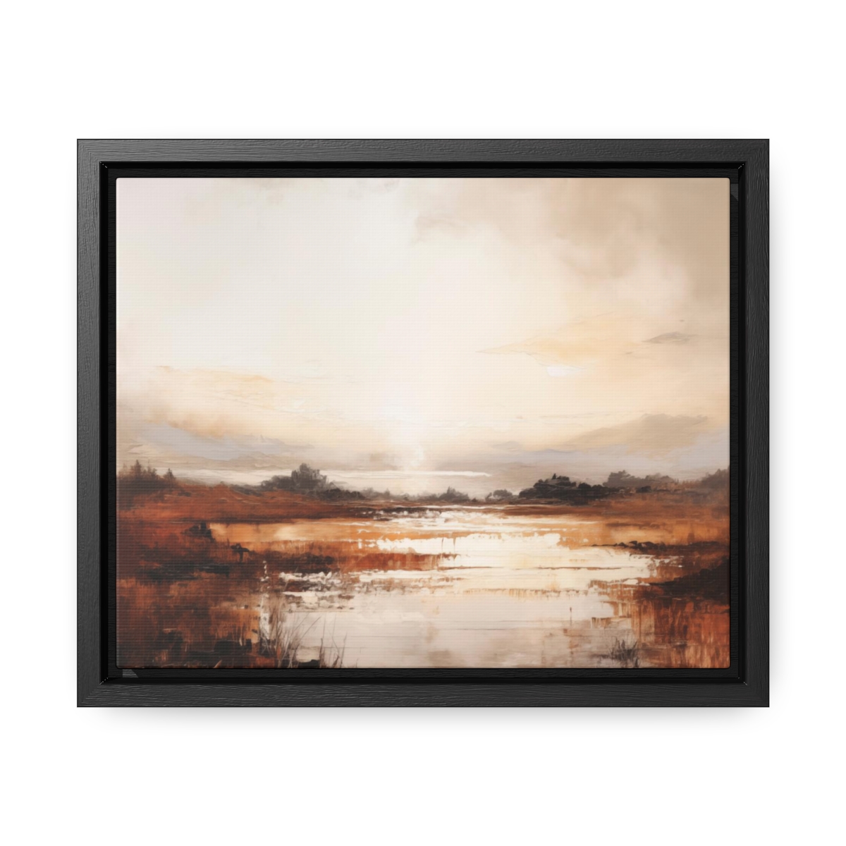 Coastal Serenity at Dusk: Sunset | Framed Gallery Canvas