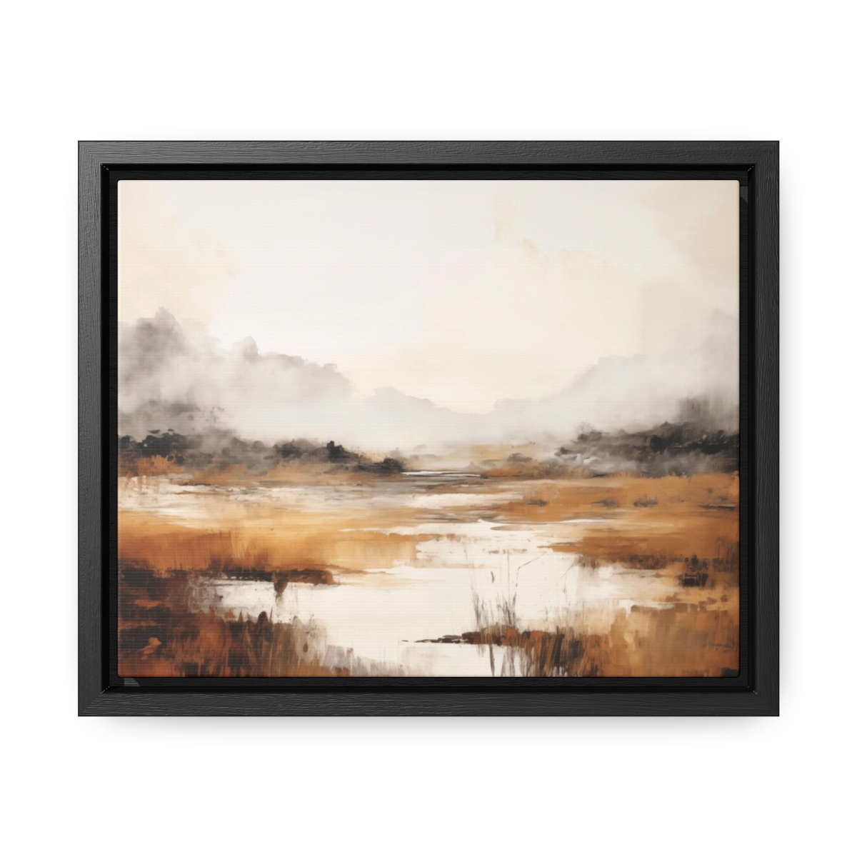 Coastal Serenity at Dusk: Fog | Framed Gallery Canvas