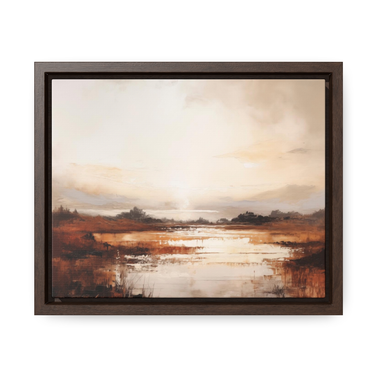 Coastal Serenity at Dusk: Sunset | Framed Gallery Canvas