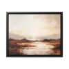 Coastal Serenity at Dusk: Sunset | Framed Gallery Canvas