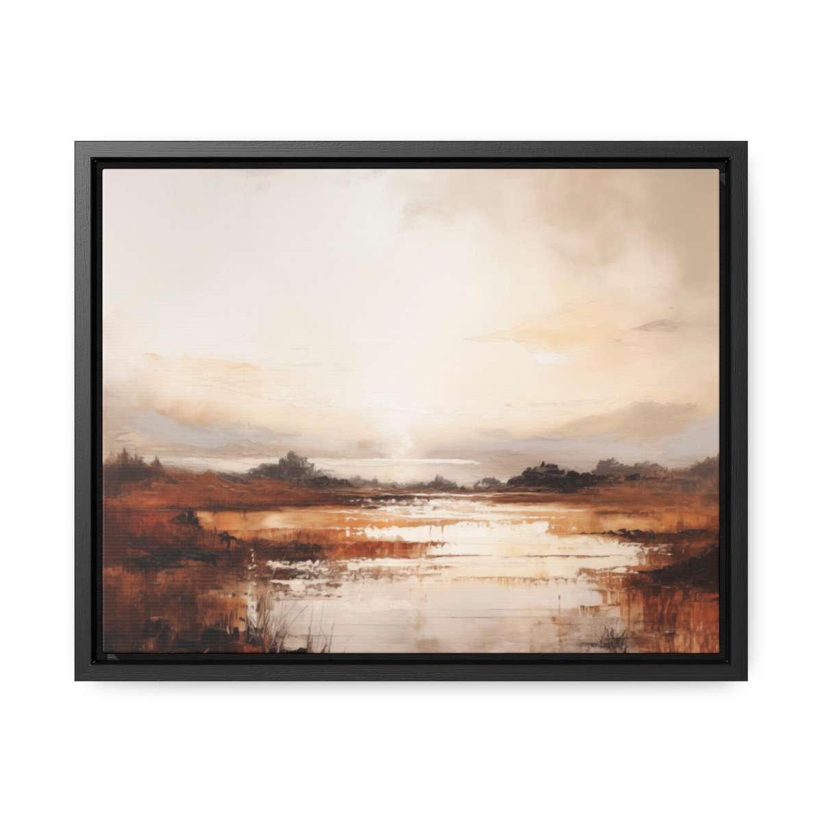 Coastal Serenity at Dusk: Sunset | Framed Gallery Canvas