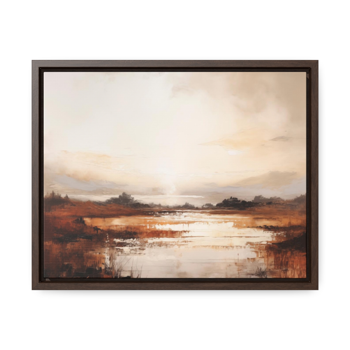 Coastal Serenity at Dusk: Sunset | Framed Gallery Canvas