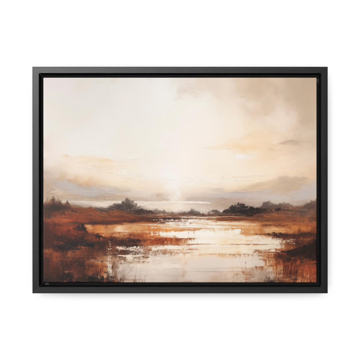 Coastal Serenity at Dusk: Sunset | Framed Gallery Canvas