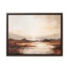 Coastal Serenity at Dusk: Sunset | Framed Gallery Canvas