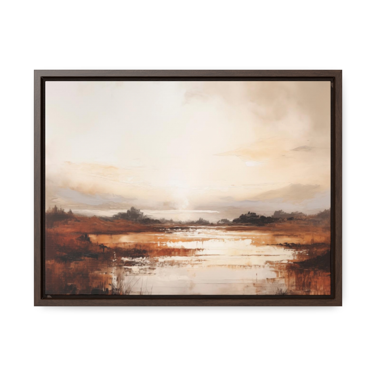 Coastal Serenity at Dusk: Sunset | Framed Gallery Canvas