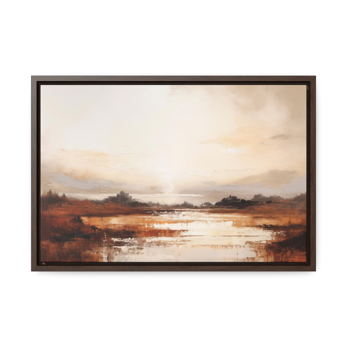 Coastal Serenity at Dusk: Sunset | Framed Gallery Canvas