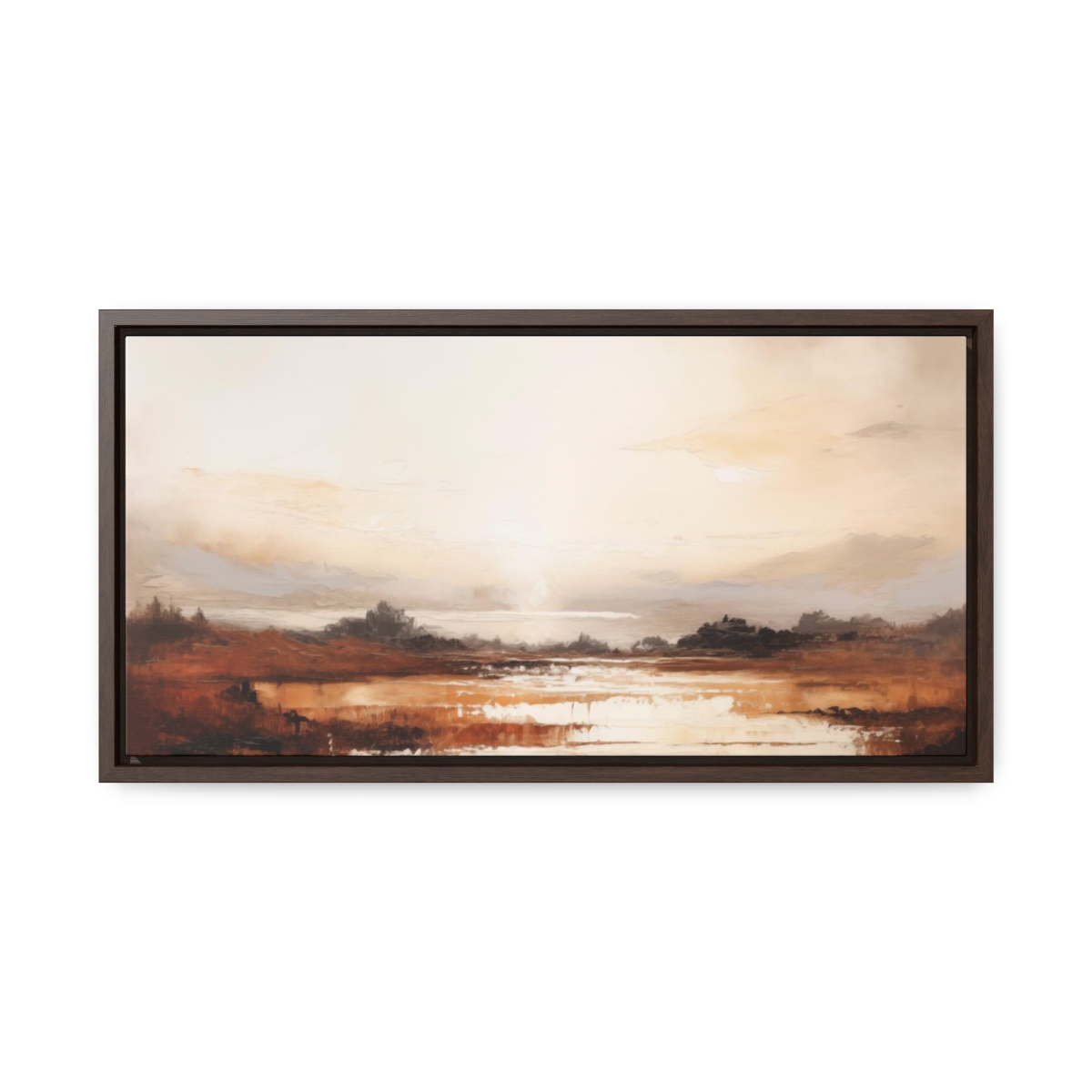 Coastal Serenity at Dusk: Sunset | Framed Gallery Canvas