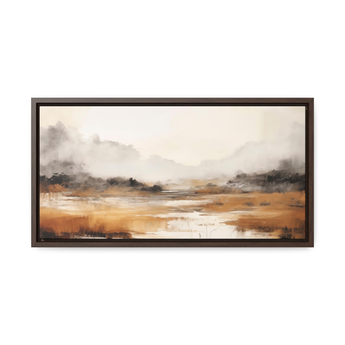 Coastal Serenity at Dusk: Fog | Framed Gallery Canvas