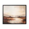Coastal Serenity at Dusk: Sunset | Framed Gallery Canvas