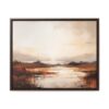 Coastal Serenity at Dusk: Sunset | Framed Gallery Canvas