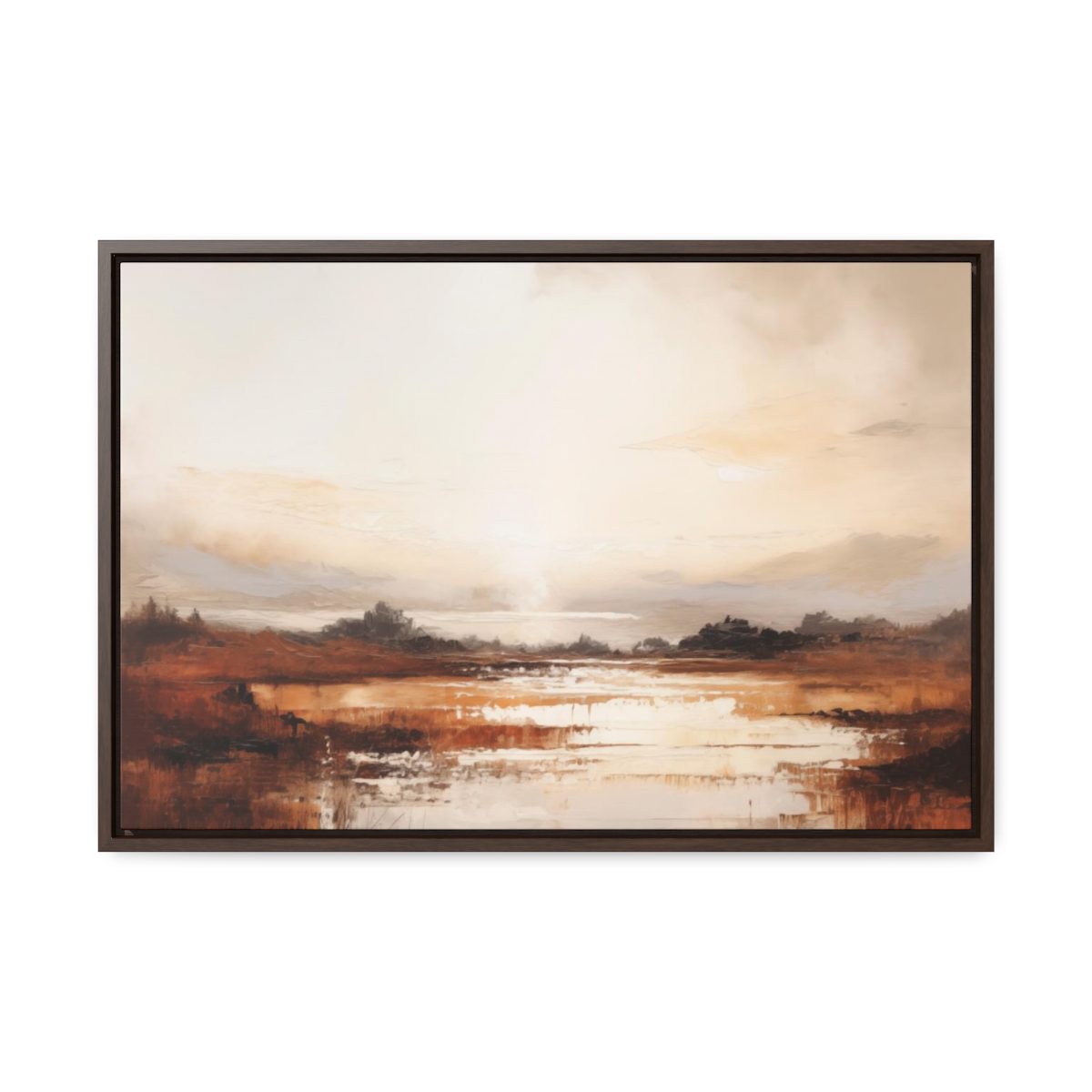 Coastal Serenity at Dusk: Sunset | Framed Gallery Canvas