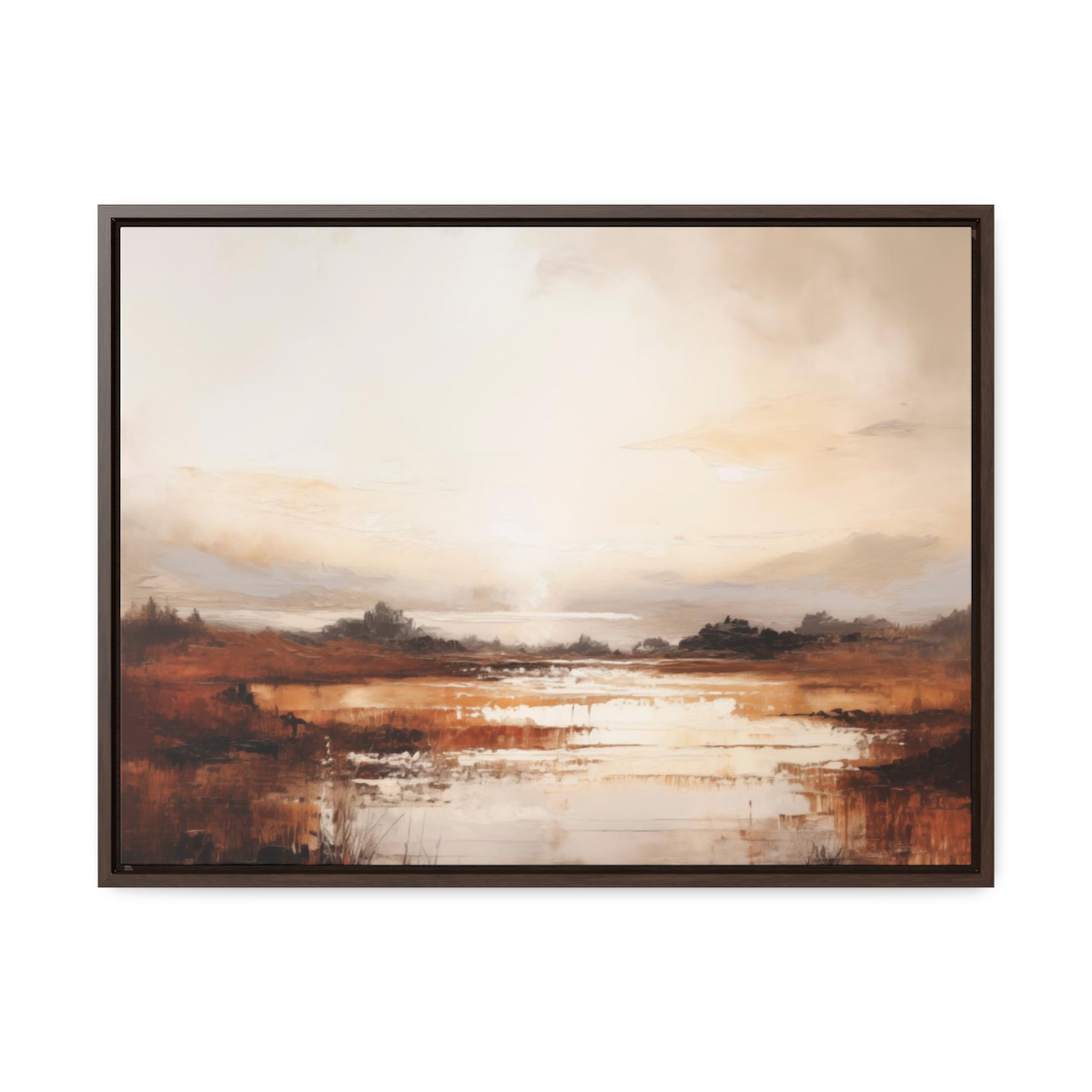 Coastal Serenity at Dusk: Sunset | Framed Gallery Canvas