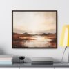 Coastal Serenity at Dusk: Sunset | Framed Gallery Canvas