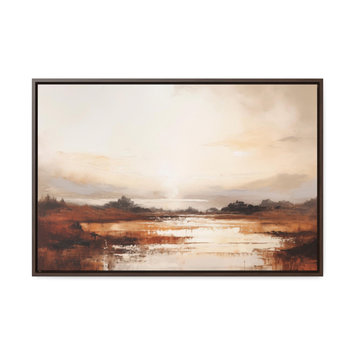 Coastal Serenity at Dusk: Sunset | Framed Gallery Canvas