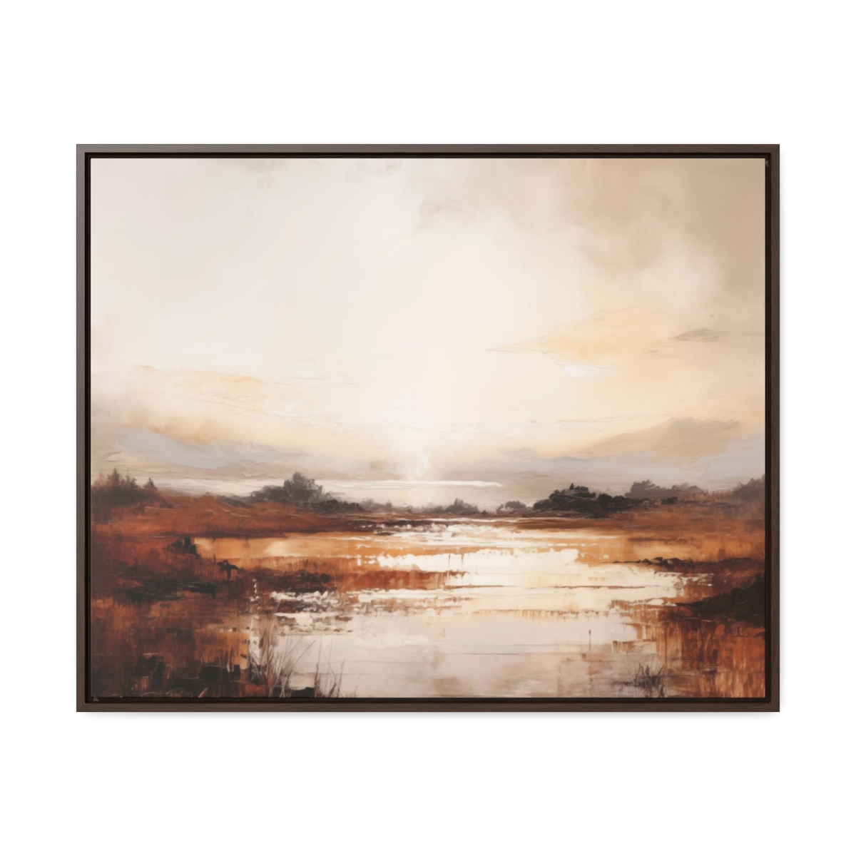 Coastal Serenity at Dusk: Sunset | Framed Gallery Canvas