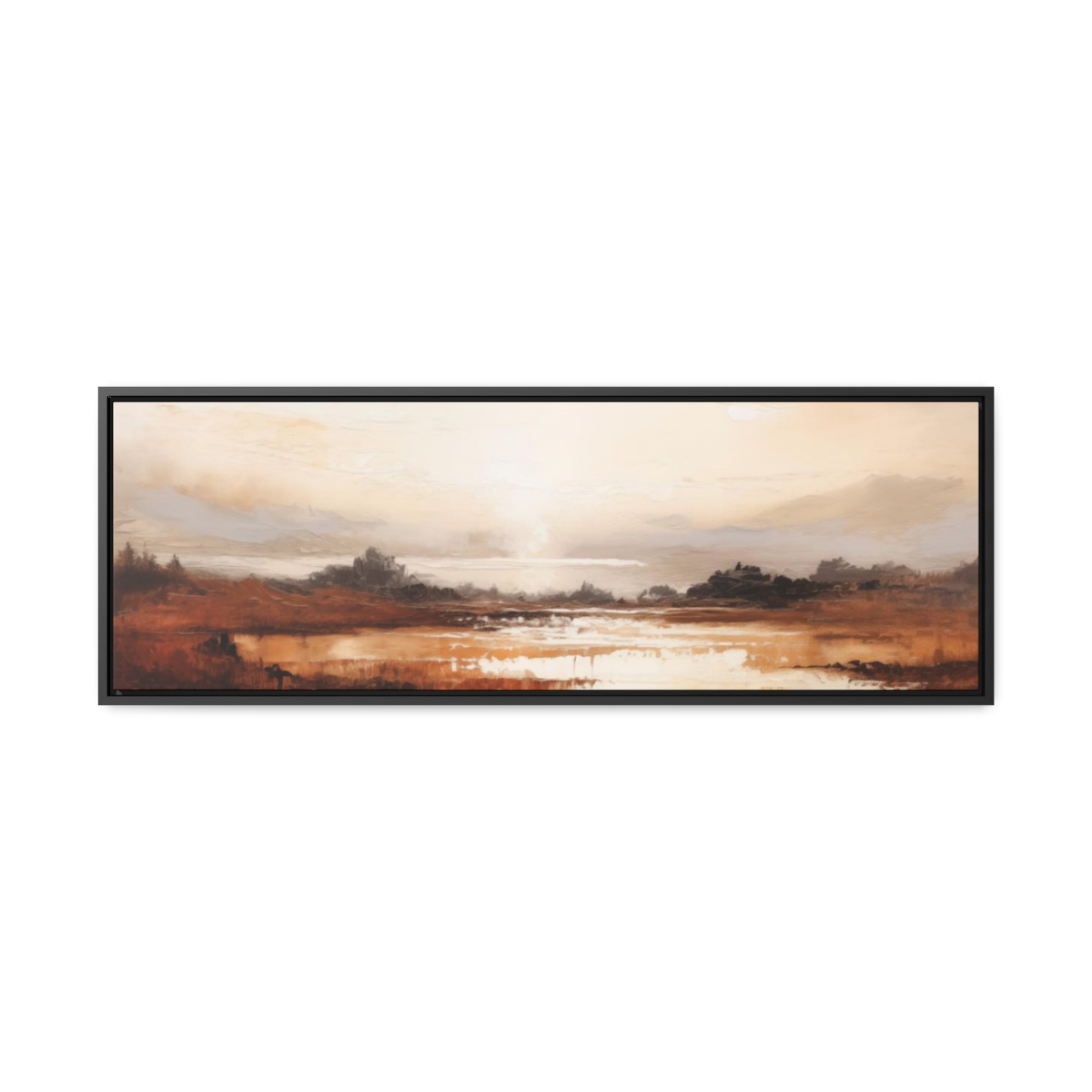 Coastal Serenity at Dusk: Sunset | Framed Gallery Canvas