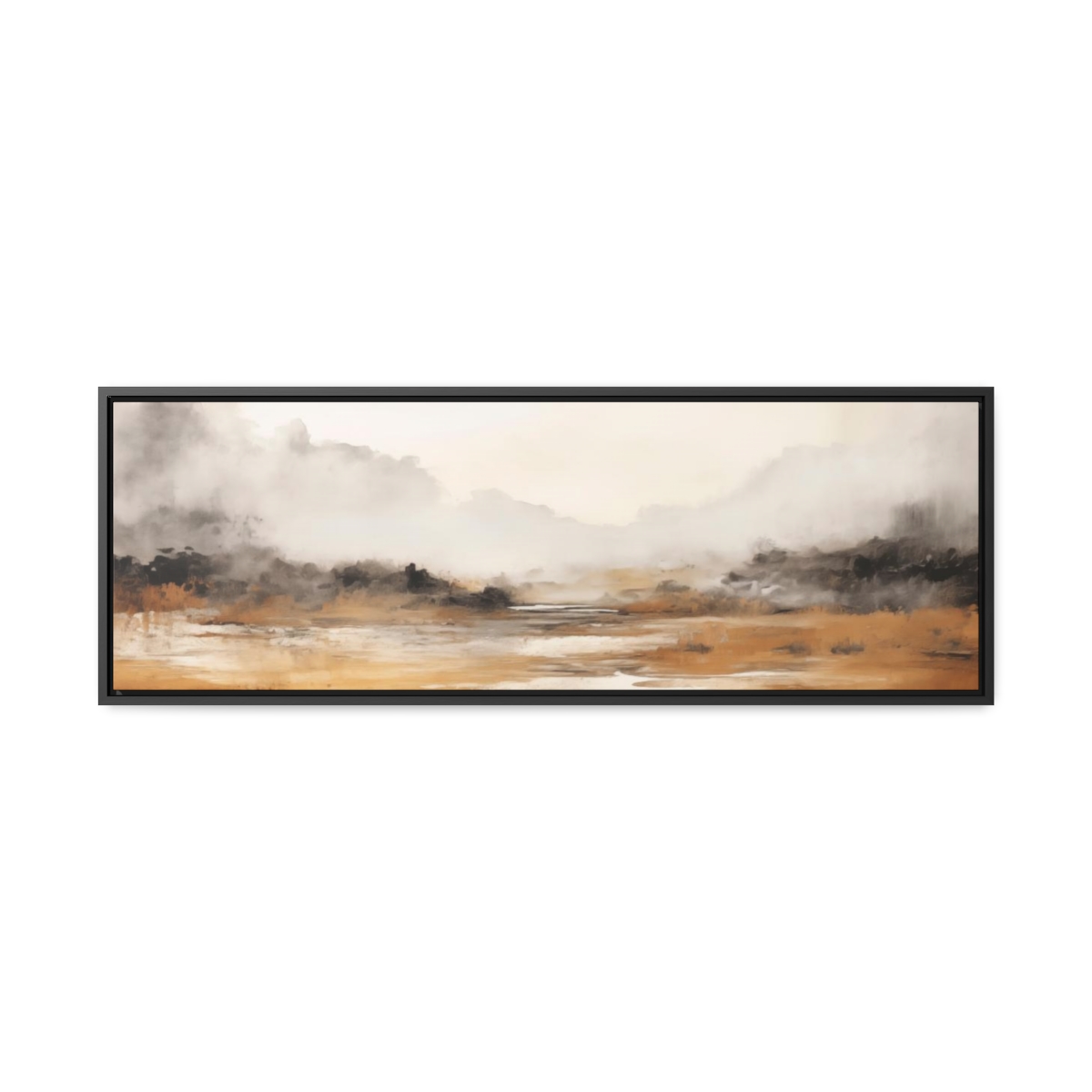 Coastal Serenity at Dusk: Fog | Framed Gallery Canvas