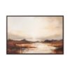 Coastal Serenity at Dusk: Sunset | Framed Gallery Canvas