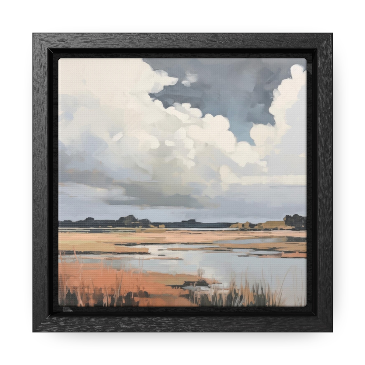 Coastal Sky Landscape Painting | Framed Gallery Wrapped Canvas