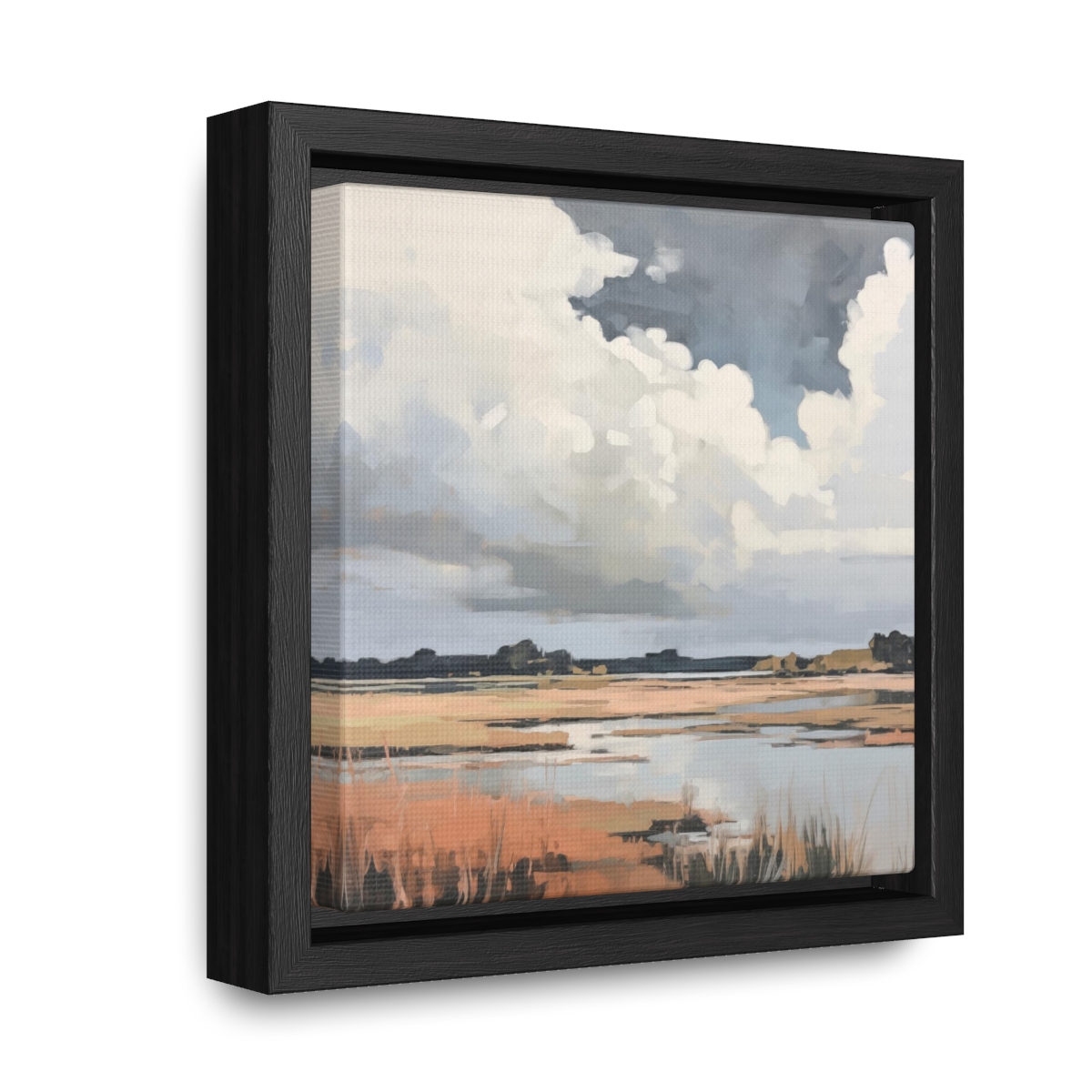 Coastal Sky Landscape Painting | Framed Gallery Wrapped Canvas