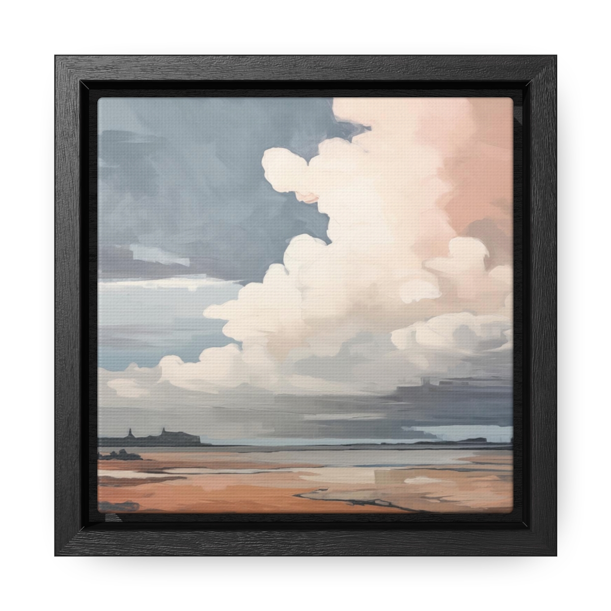 Sunset Clouds Landscape Painting | Framed Gallery Wrapped Canvas