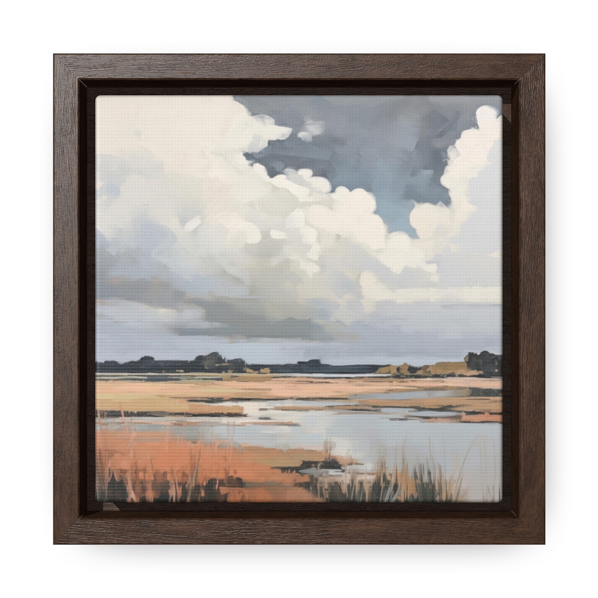 Coastal Sky Landscape Painting | Framed Gallery Wrapped Canvas