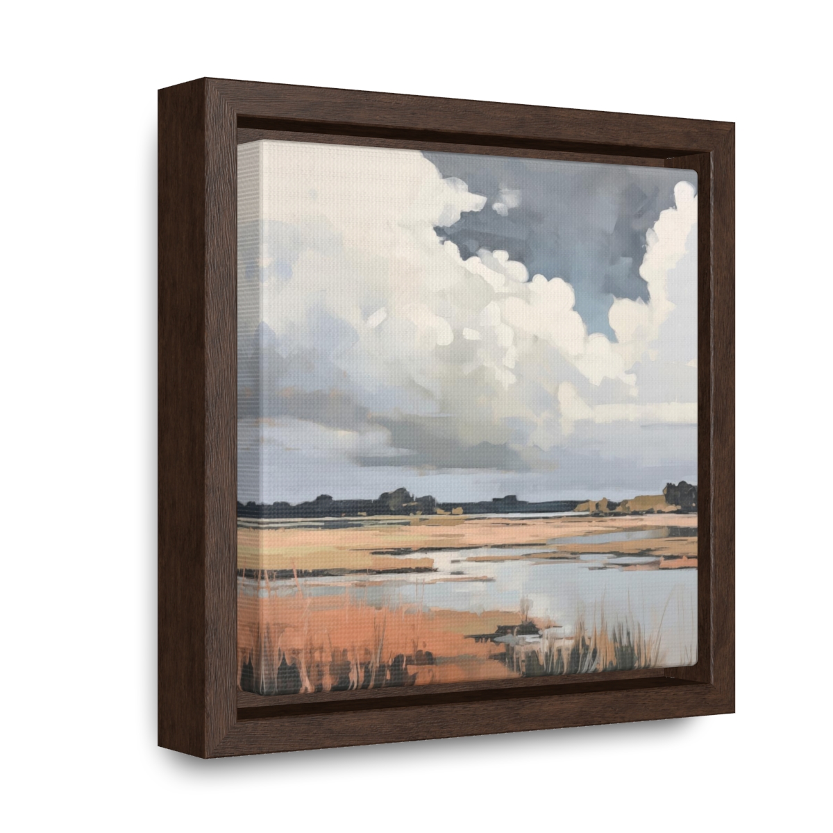 Coastal Sky Landscape Painting | Framed Gallery Wrapped Canvas