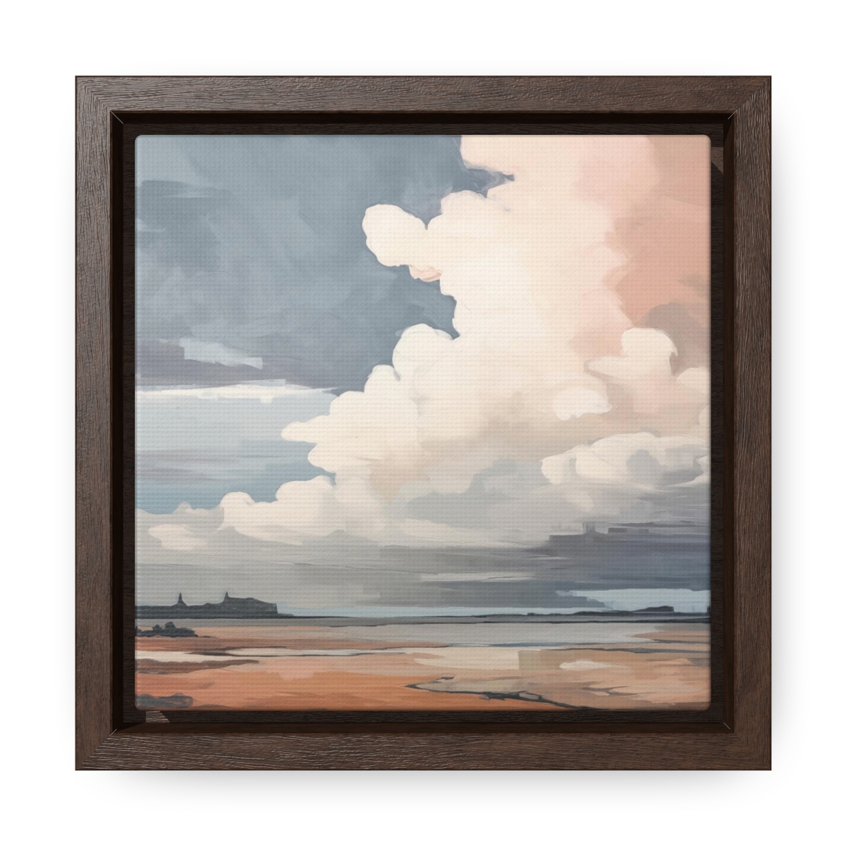 Sunset Clouds Landscape Painting | Framed Gallery Wrapped Canvas