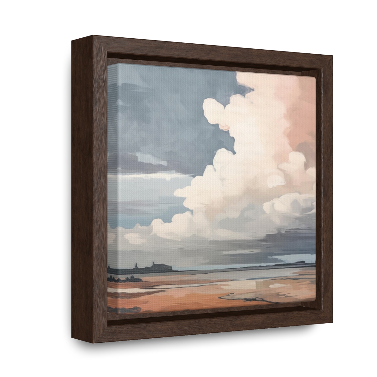 Sunset Clouds Landscape Painting | Framed Gallery Wrapped Canvas