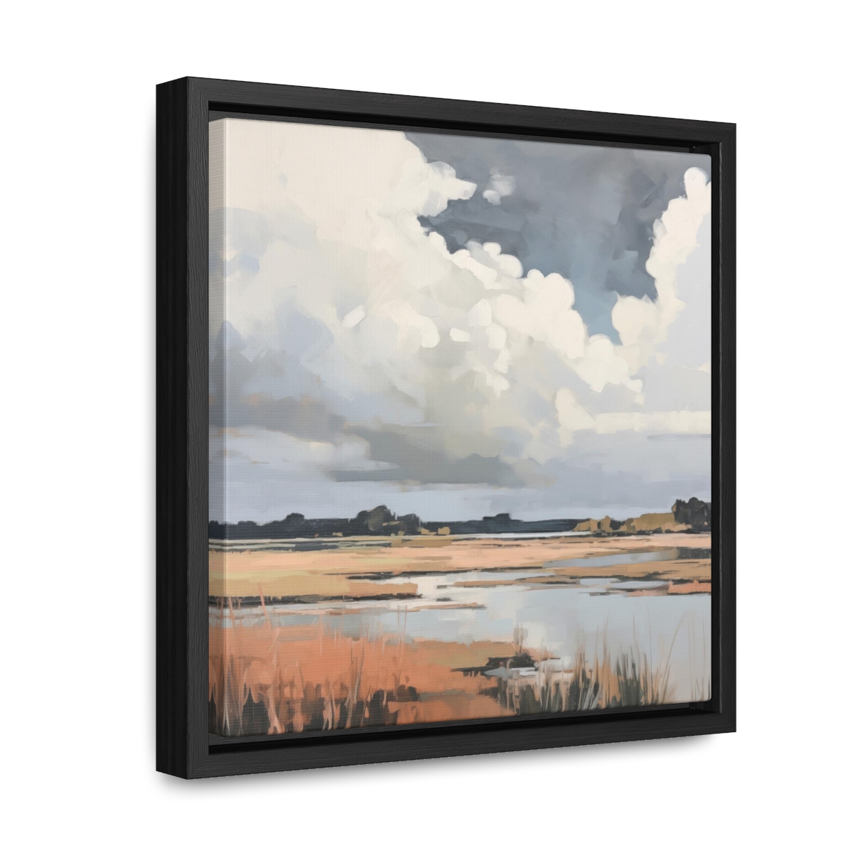 Coastal Sky Landscape Painting | Framed Gallery Wrapped Canvas