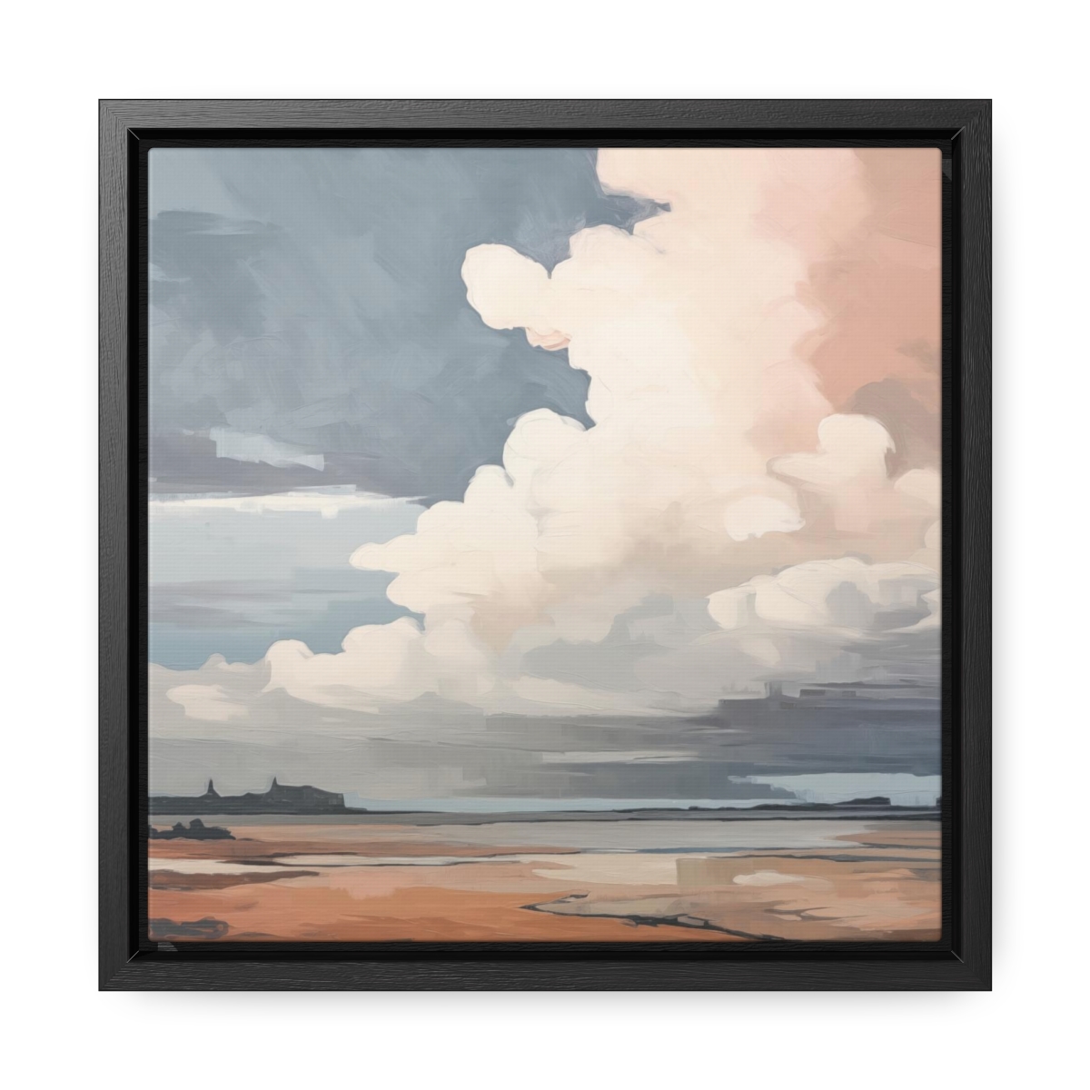 Sunset Clouds Landscape Painting | Framed Gallery Wrapped Canvas
