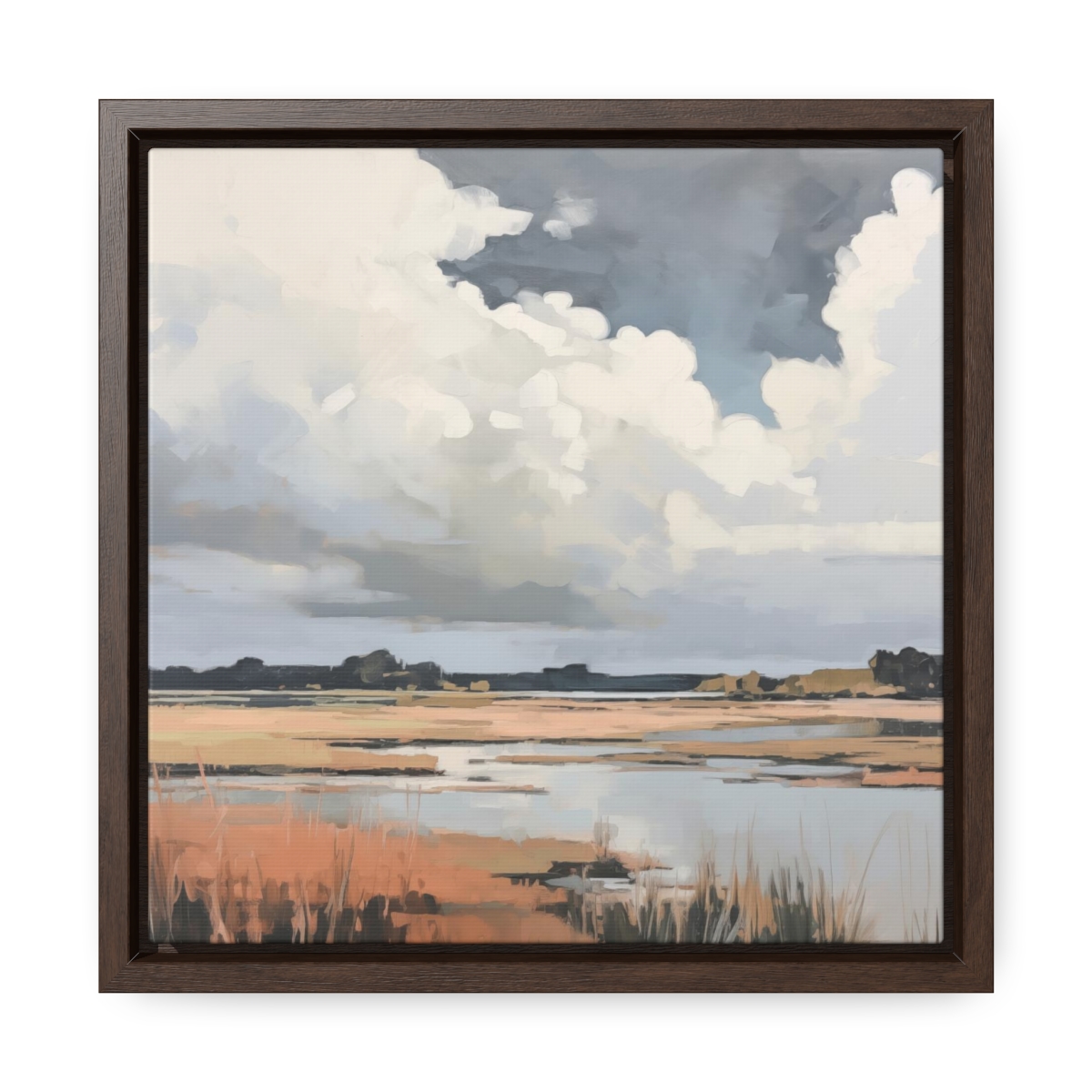 Coastal Sky Landscape Painting | Framed Gallery Wrapped Canvas