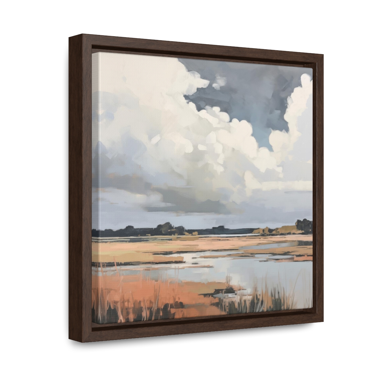Coastal Sky Landscape Painting | Framed Gallery Wrapped Canvas