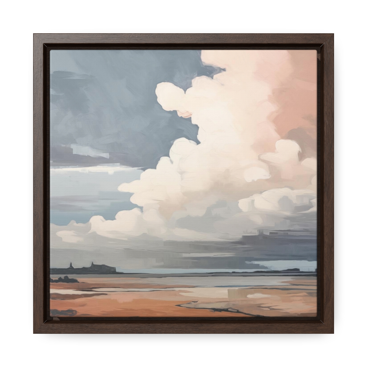 Sunset Clouds Landscape Painting | Framed Gallery Wrapped Canvas