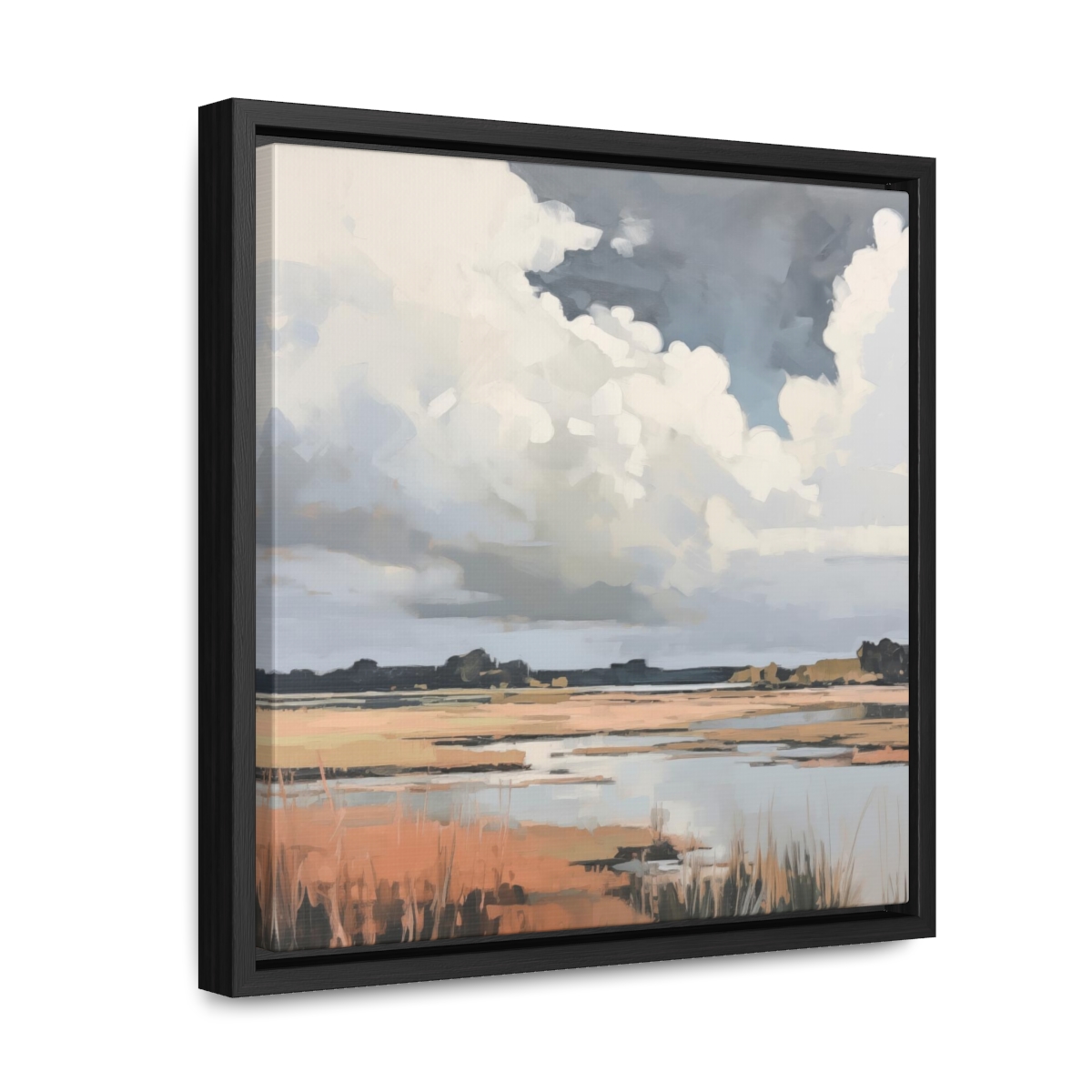 Coastal Sky Landscape Painting | Framed Gallery Wrapped Canvas