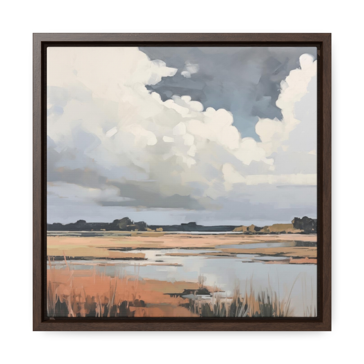 Coastal Sky Landscape Painting | Framed Gallery Wrapped Canvas