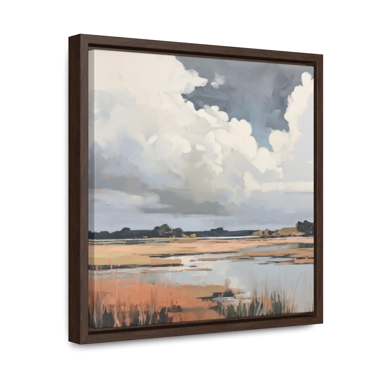Coastal Sky Landscape Painting | Framed Gallery Wrapped Canvas