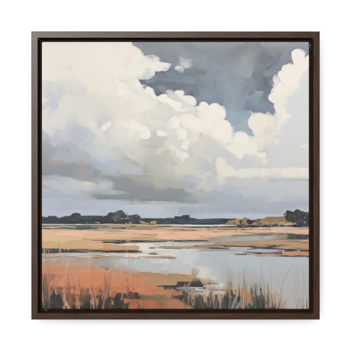 Coastal Sky Landscape Painting | Framed Gallery Wrapped Canvas