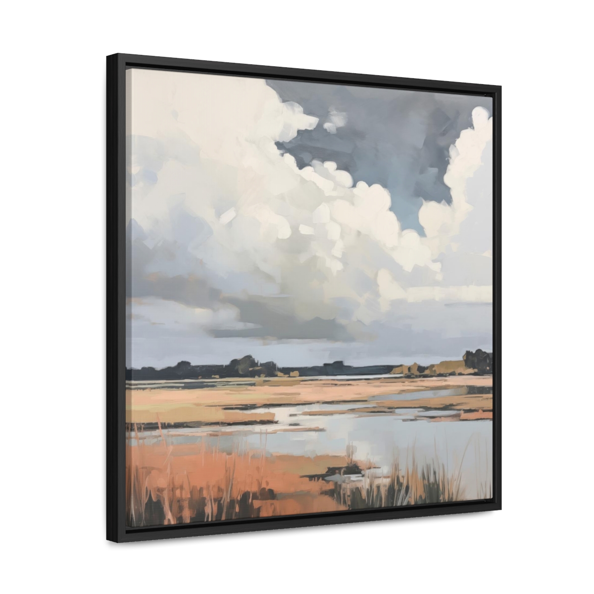 Coastal Sky Landscape Painting | Framed Gallery Wrapped Canvas