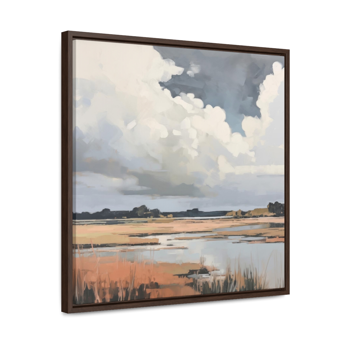 Coastal Sky Landscape Painting | Framed Gallery Wrapped Canvas