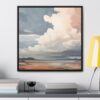 Sunset Clouds Landscape Painting | Framed Gallery Wrapped Canvas