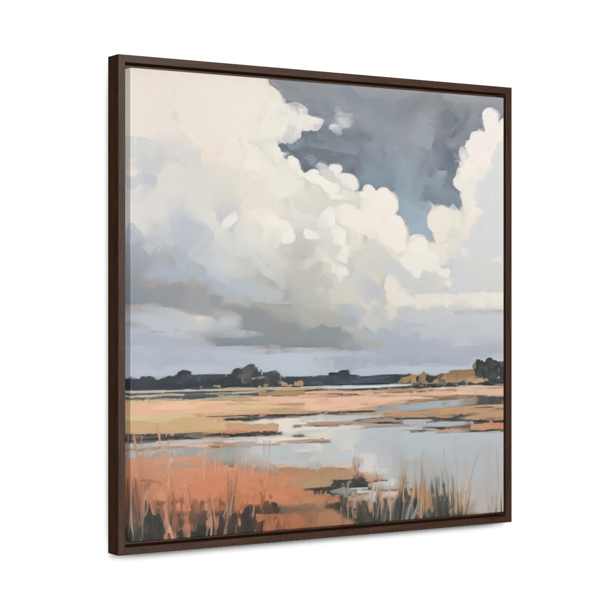 Coastal Sky Landscape Painting | Framed Gallery Wrapped Canvas