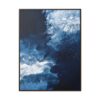 Icy Currents Blue Abstract Art | Framed Gallery Canvas Wrap