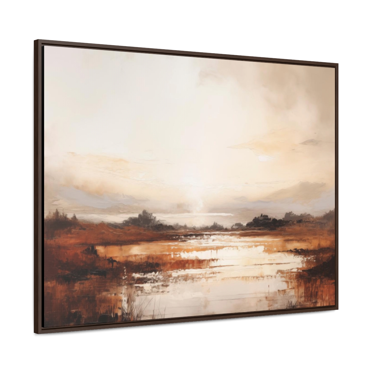 Coastal Serenity at Dusk: Sunset | Framed Gallery Canvas